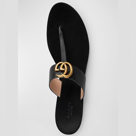 Gucci Marmont Thong Sandals, Size 38 - Picture 1 of 12